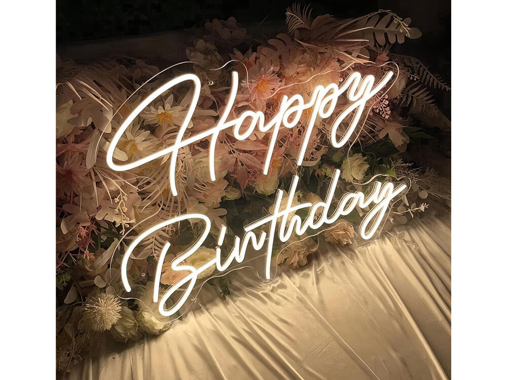 Neon Happy Birthday Light